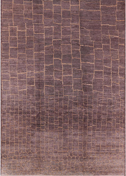 Machine Washable Industrial Modern Velvet Maroon Purple Rug, wshurb1295
