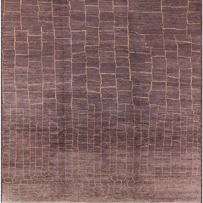 Square Machine Washable Industrial Modern Velvet Maroon Purple Rug, wshurb1295