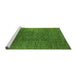 Sideview of Machine Washable Oriental Green Industrial Area Rugs, wshurb1295grn