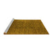 Sideview of Machine Washable Oriental Yellow Industrial Rug, wshurb1295yw