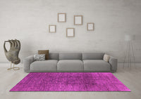 Machine Washable Oriental Pink Industrial Rug, wshurb1295pnk