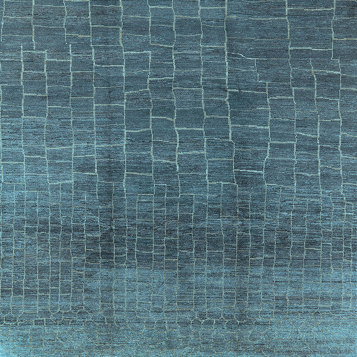 Square Oriental Light Blue Industrial Rug, urb1295lblu