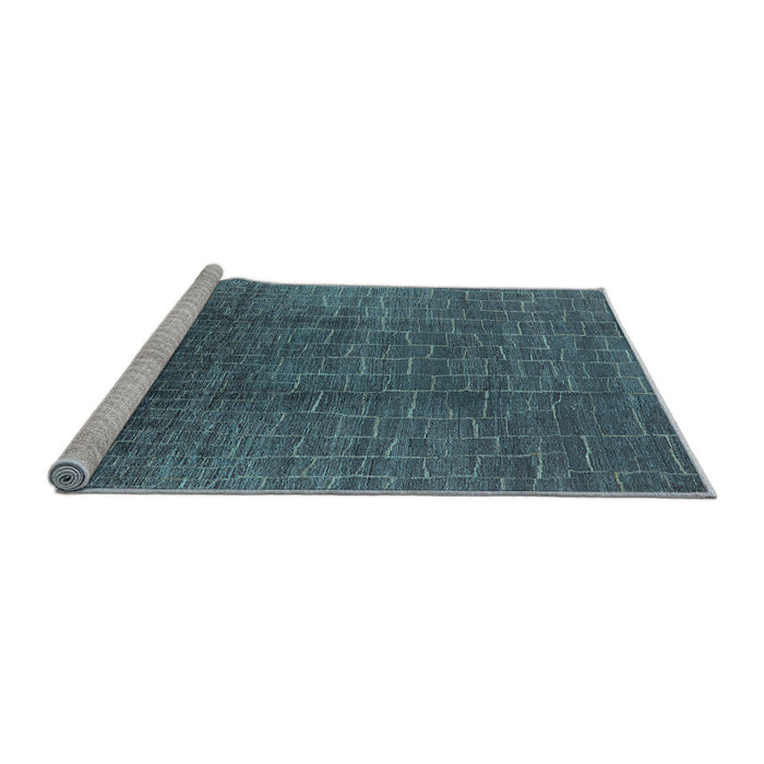 Sideview of Machine Washable Oriental Light Blue Industrial Rug, wshurb1295lblu