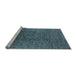 Sideview of Machine Washable Oriental Light Blue Industrial Rug, wshurb1295lblu