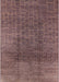 Mid-Century Modern Maroon Purple Oriental Rug, urb1295