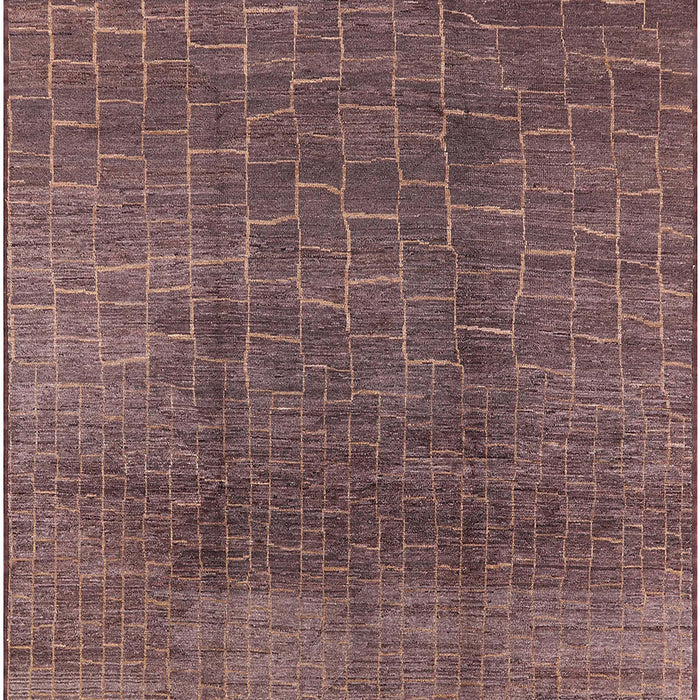 Mid-Century Modern Maroon Purple Oriental Rug, urb1295