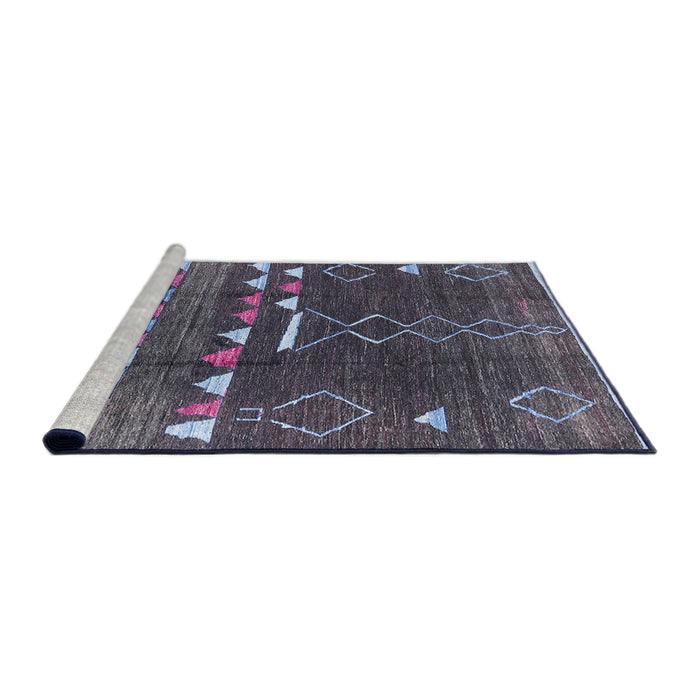 Sideview of Machine Washable Industrial Modern Plum Purple Rug, wshurb1296