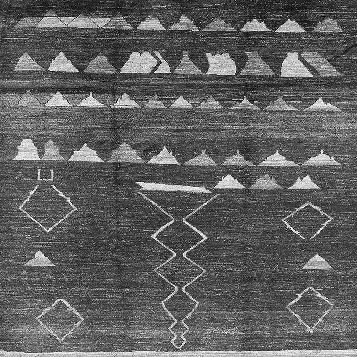 Square Oriental Gray Industrial Rug, urb1296gry