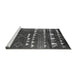 Sideview of Machine Washable Oriental Gray Industrial Rug, wshurb1296gry