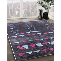 Mid-Century Modern Plum Purple Oriental Rug, urb1296