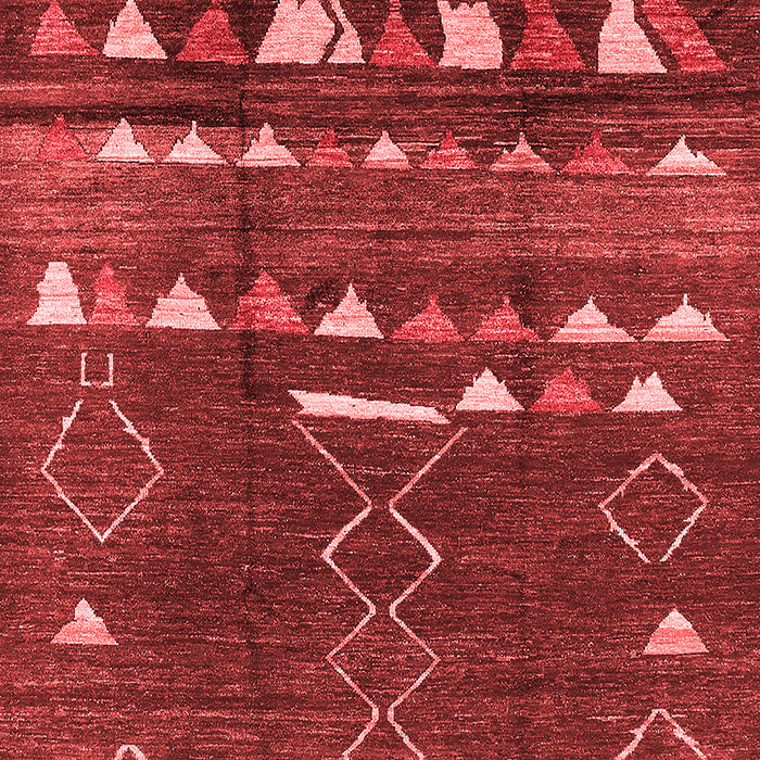 Machine Washable Oriental Red Industrial Rug, wshurb1296red