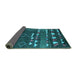 Sideview of Oriental Turquoise Industrial Rug, urb1296turq