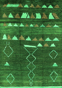 Oriental Green Industrial Rug, urb1296grn