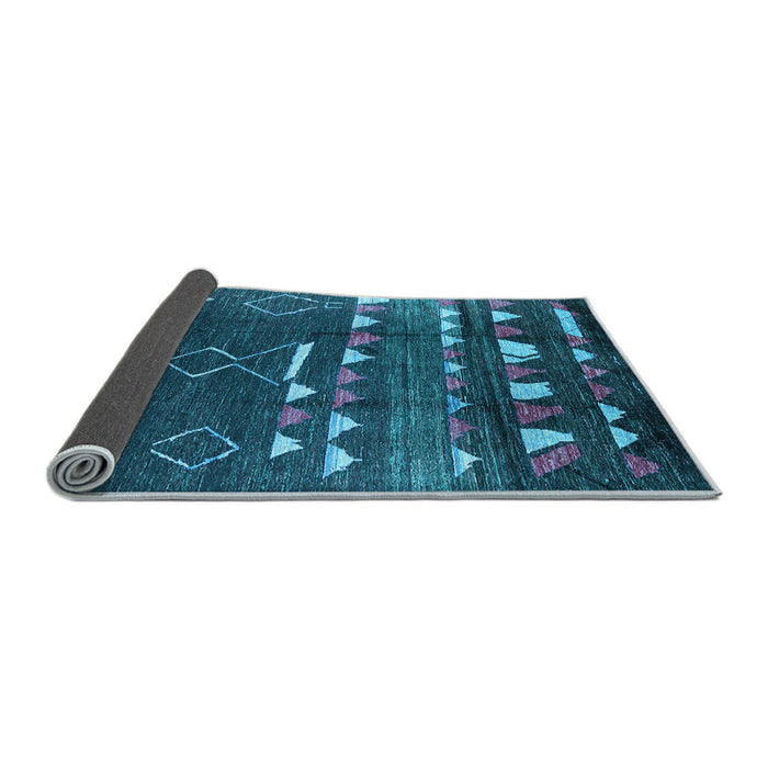 Sideview of Oriental Light Blue Industrial Rug, urb1296lblu