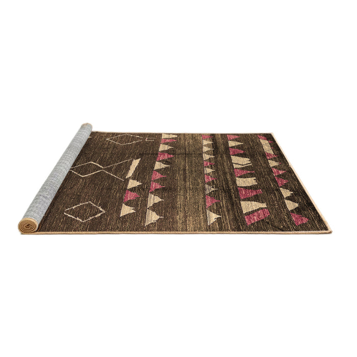 Sideview of Machine Washable Oriental Brown Industrial Rug, wshurb1296brn