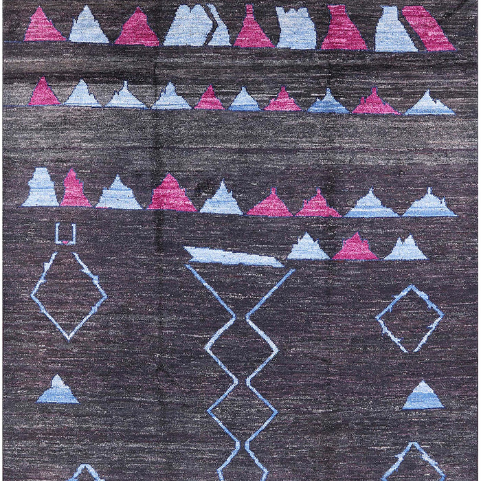 Mid-Century Modern Plum Purple Oriental Rug, urb1296