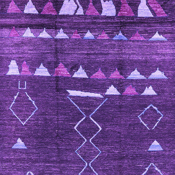 Machine Washable Oriental Purple Industrial Area Rugs, wshurb1296pur