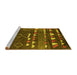 Sideview of Machine Washable Oriental Yellow Industrial Rug, wshurb1296yw