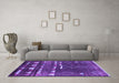 Machine Washable Oriental Purple Industrial Area Rugs in a Living Room, wshurb1296pur