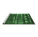 Sideview of Machine Washable Oriental Emerald Green Industrial Area Rugs, wshurb1296emgrn