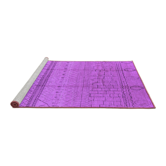 Sideview of Machine Washable Oriental Purple Industrial Area Rugs, wshurb1297pur