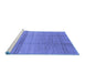 Sideview of Machine Washable Oriental Blue Industrial Rug, wshurb1297blu