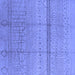 Square Machine Washable Oriental Blue Industrial Rug, wshurb1297blu