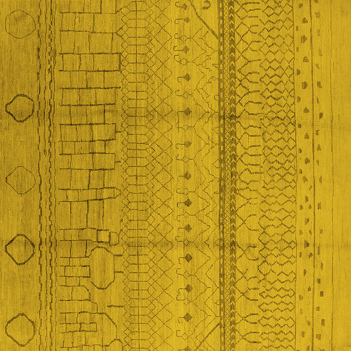 Square Oriental Yellow Industrial Rug, urb1297yw