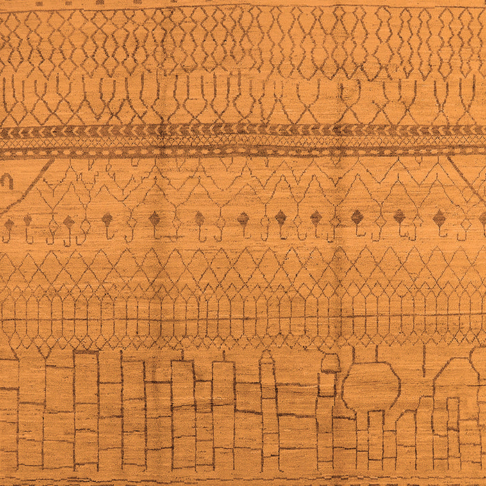 Machine Washable Oriental Orange Industrial Area Rugs, wshurb1297org