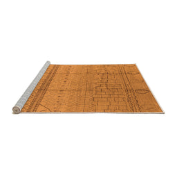 Sideview of Machine Washable Oriental Orange Industrial Area Rugs, wshurb1297org