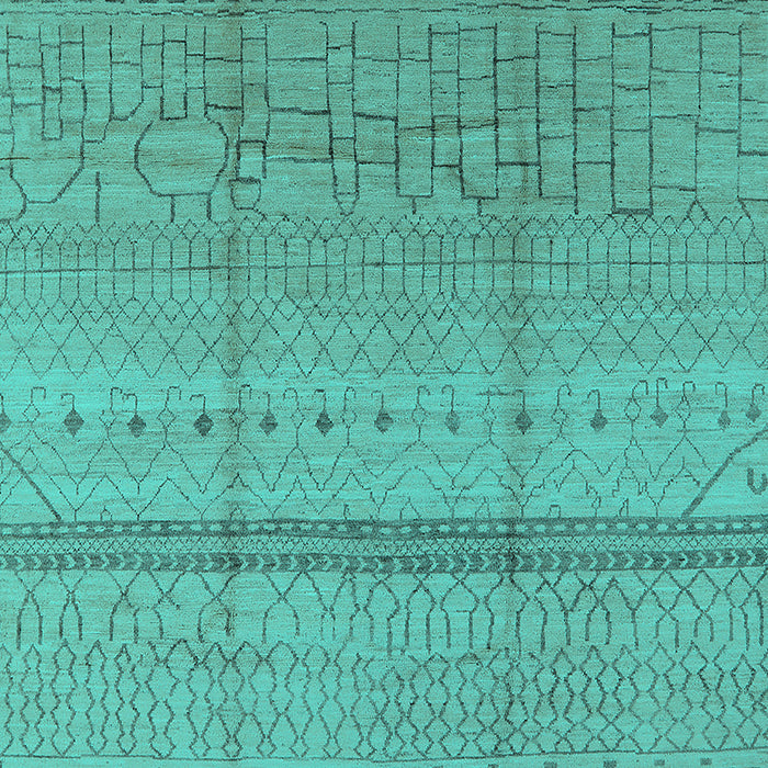 Oriental Turquoise Industrial Rug, urb1297turq