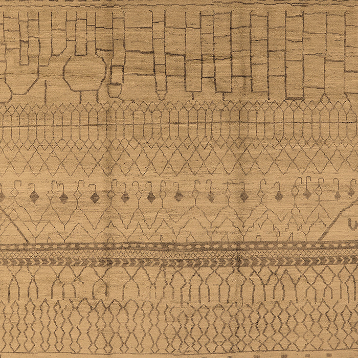 Machine Washable Oriental Brown Industrial Rug, wshurb1297brn