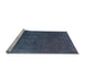 Sideview of Machine Washable Oriental Light Blue Industrial Rug, wshurb1298lblu