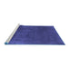 Sideview of Machine Washable Oriental Blue Industrial Rug, wshurb1298blu