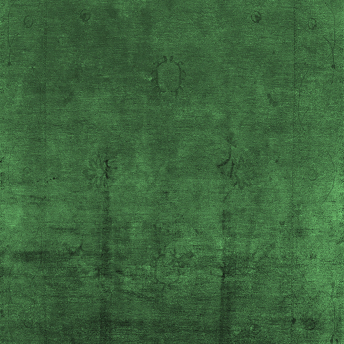 Machine Washable Oriental Emerald Green Industrial Area Rugs, wshurb1298emgrn