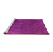 Sideview of Machine Washable Oriental Pink Industrial Rug, wshurb1298pnk