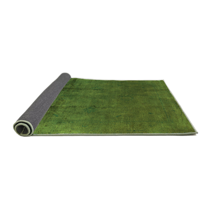 Sideview of Oriental Green Industrial Rug, urb1298grn