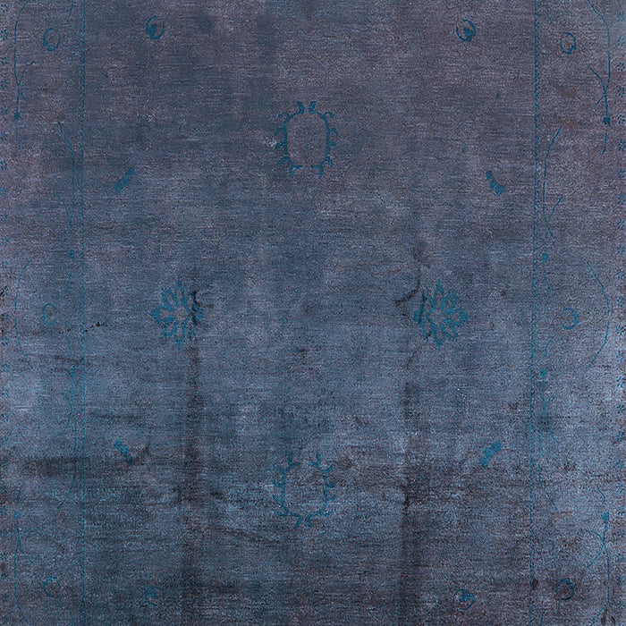 Machine Washable Oriental Light Blue Industrial Rug, wshurb1298lblu