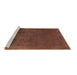 Sideview of Machine Washable Oriental Brown Industrial Rug, wshurb1298brn