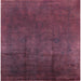 Square Machine Washable Industrial Modern Dark Raspberry Purple Rug, wshurb1298