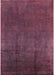 Mid-Century Modern Dark Raspberry Purple Oriental Rug, urb1298