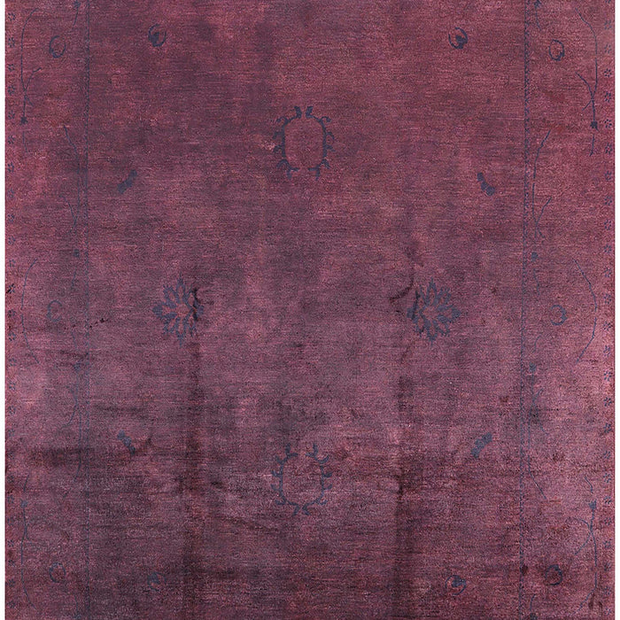 Mid-Century Modern Dark Raspberry Purple Oriental Rug, urb1298