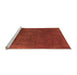 Sideview of Machine Washable Oriental Orange Industrial Area Rugs, wshurb1298org