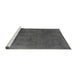 Sideview of Machine Washable Oriental Gray Industrial Rug, wshurb1298gry