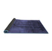 Sideview of Oriental Blue Industrial Rug, urb1299blu