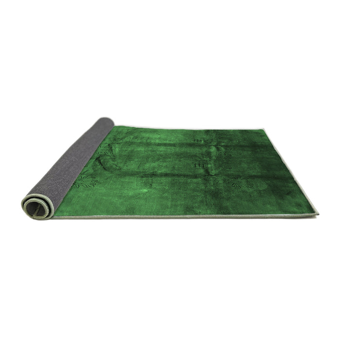 Sideview of Oriental Emerald Green Industrial Rug, urb1299emgrn