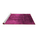 Sideview of Machine Washable Oriental Pink Industrial Rug, wshurb1299pnk