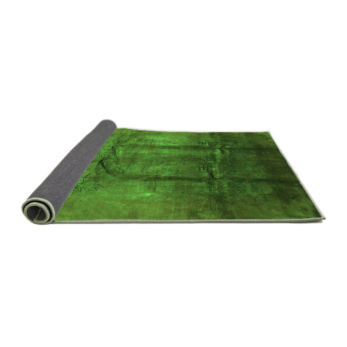 Sideview of Oriental Green Industrial Rug, urb1299grn