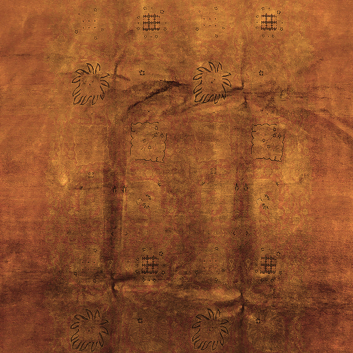 Machine Washable Oriental Orange Industrial Area Rugs, wshurb1299org