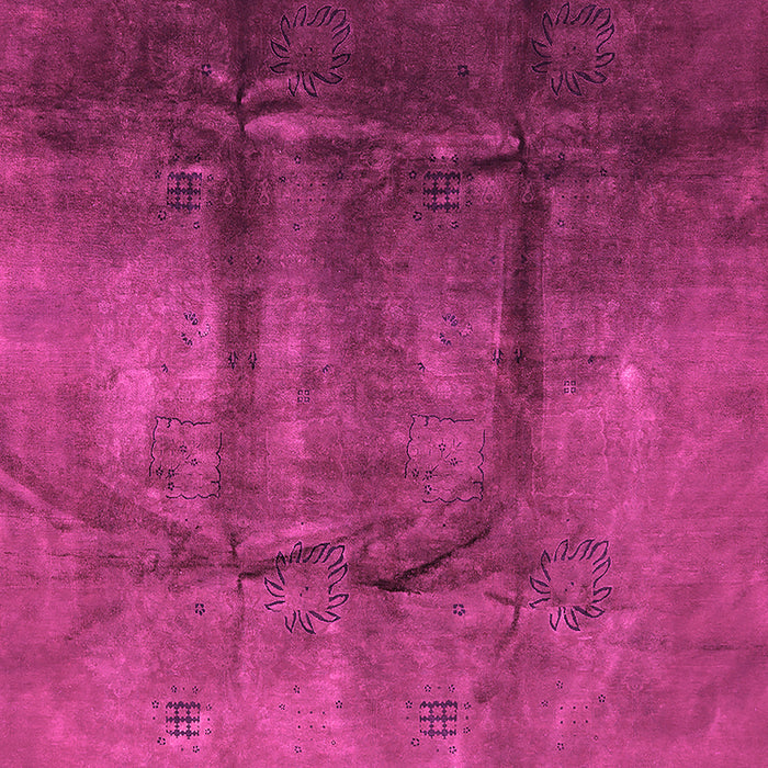 Machine Washable Oriental Pink Industrial Rug, wshurb1299pnk